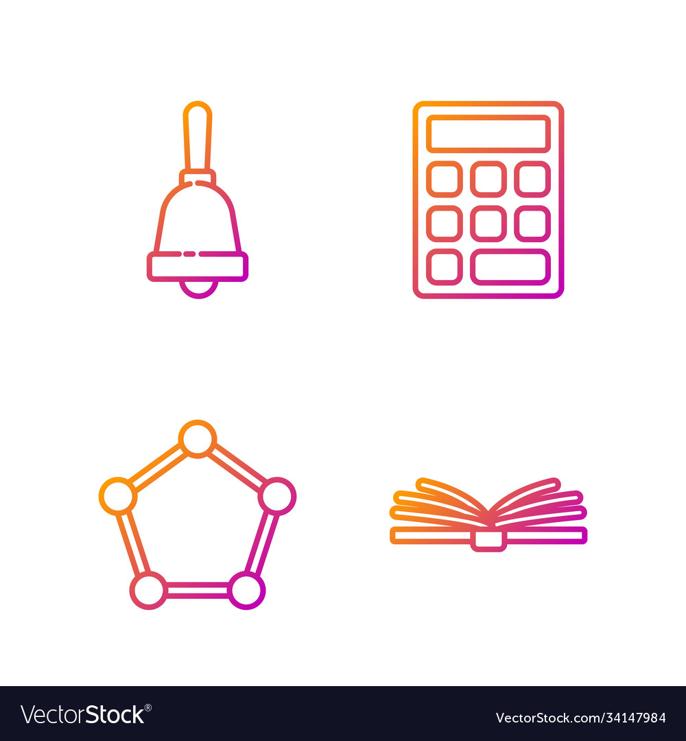 Set line mobile calculator interface geometric vector image Set line mobile calculator interface geometric