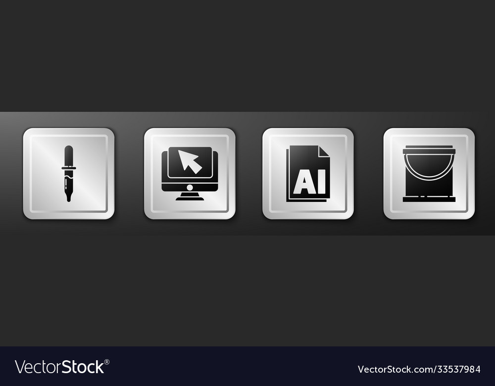 Set pipette computer monitor and cursor ai file vector image Set pipette computer monitor and cursor ai file