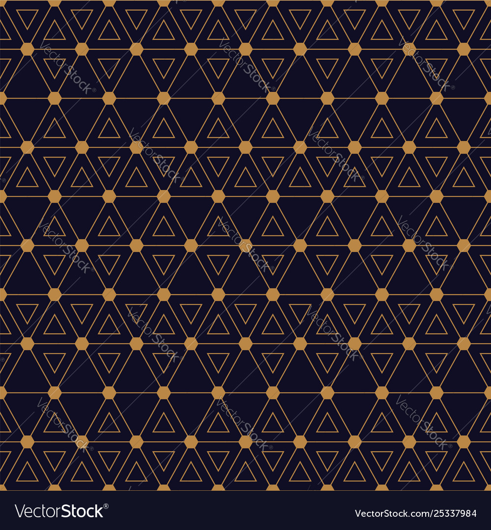 Triangles hexagon gold black Royalty Free Vector Image