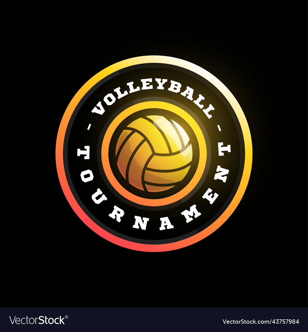 Volleyball circular logo modern professional