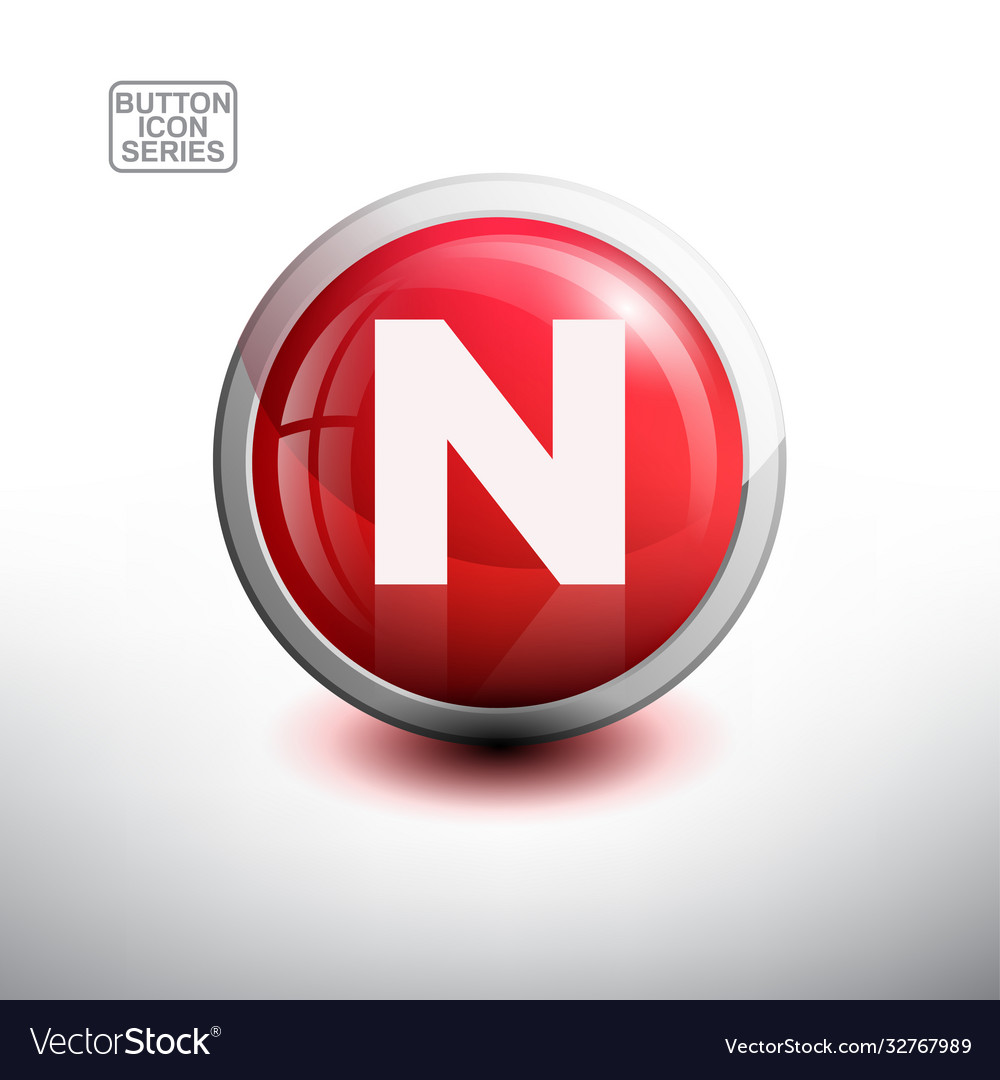 Alphabet in glossy button for web icon