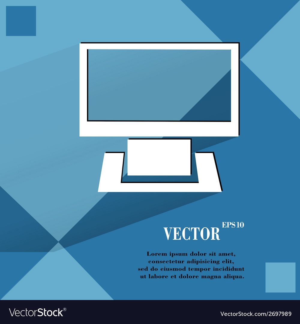 Computer flat modern web button