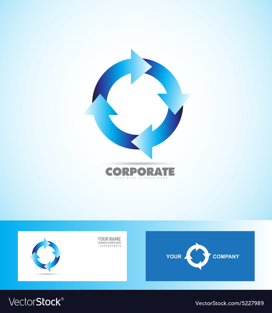 Corporate arrow circle logo loop seamless