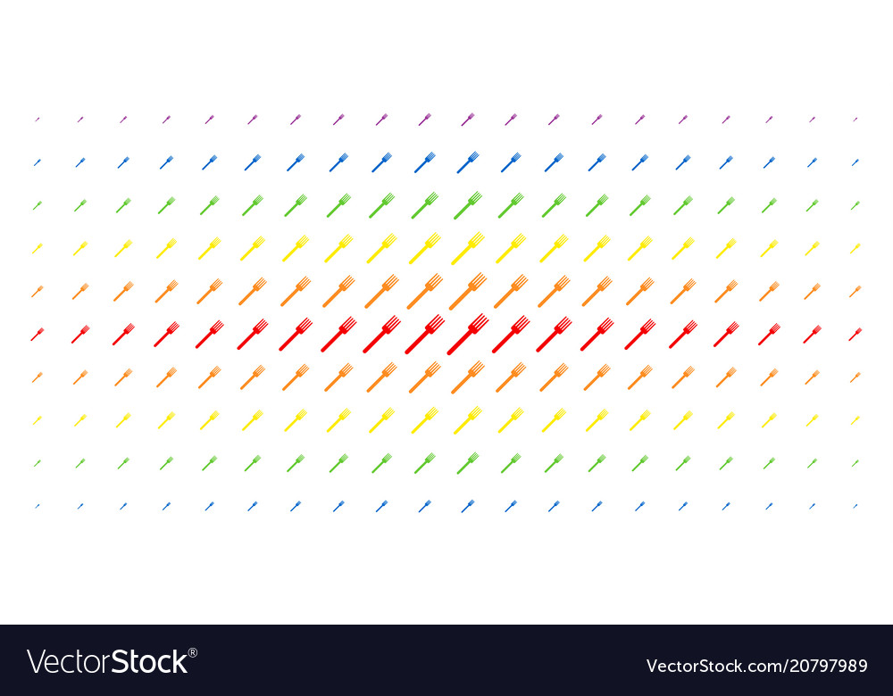 Fork spectrum halftone grid