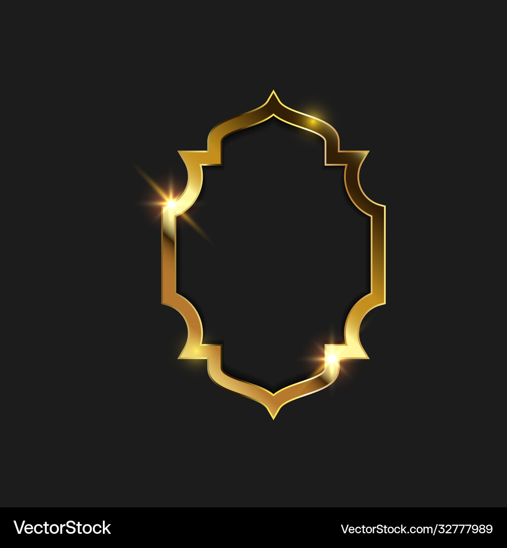 Gold frame design Royalty Free Vector Image - VectorStock