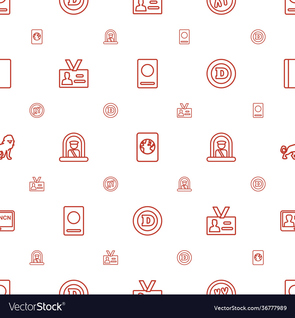 Identity icons pattern seamless white background