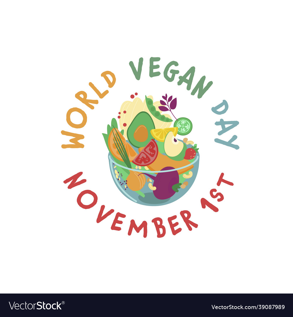 International vegan day logotype agriculture