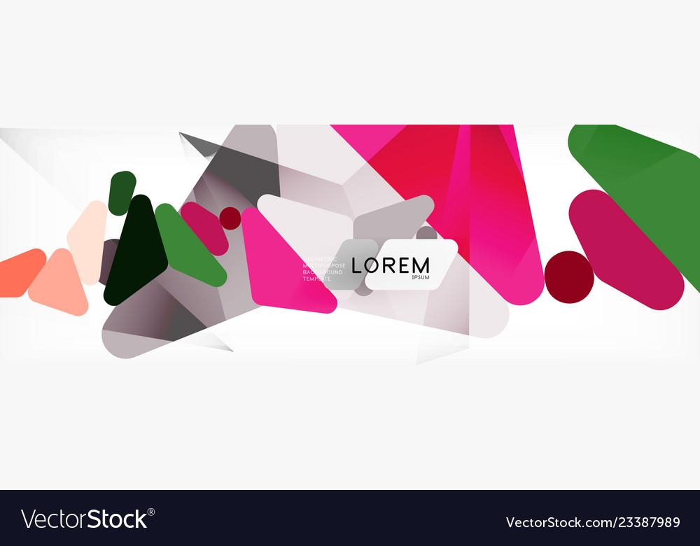 Mosaic triangular low poly style abstract