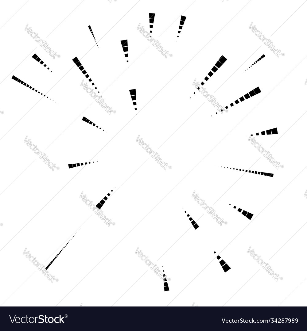 Radial radiating lines abstract burst element vector image Radial radiating lines abstract burst element