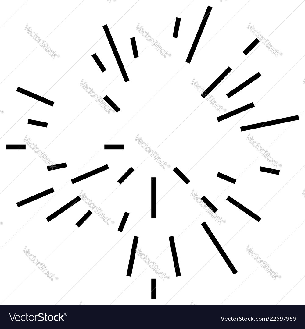 Random radial lines explosion effect radiating