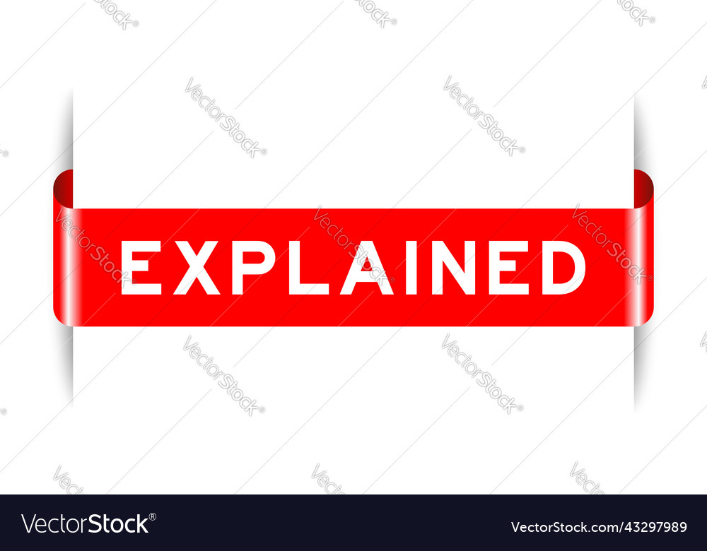 Red color inserted label banner with word vector image Red color inserted label banner with word