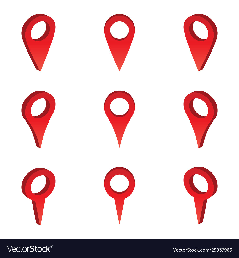 Set map pointers Royalty Free Vector Image - VectorStock