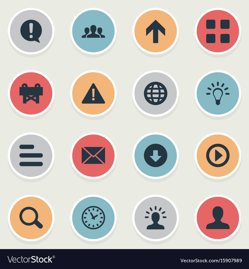 Set of simple interface icons