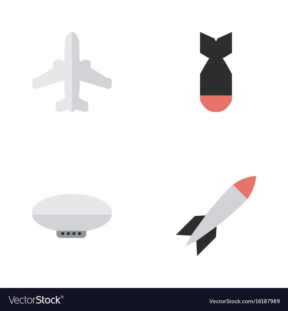 Set of simple plane icons