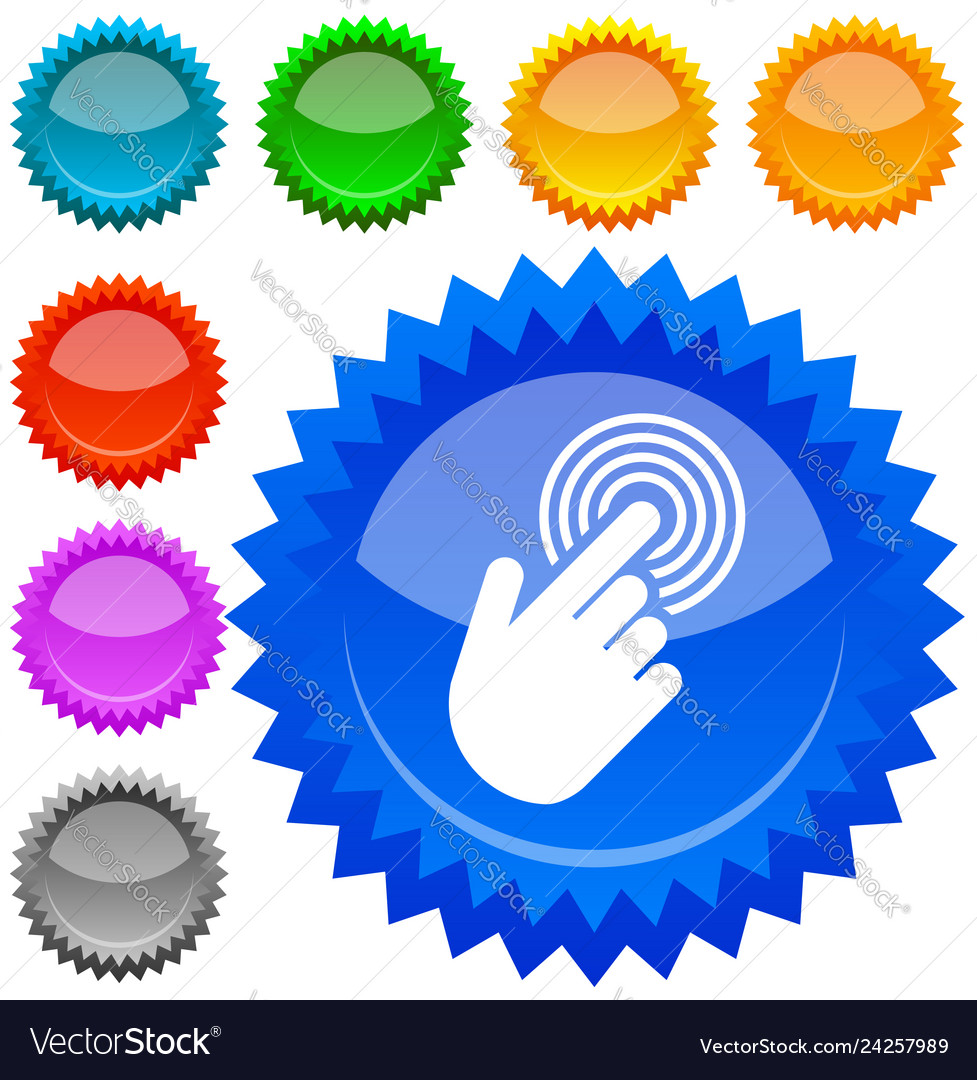Tapping touchscreen on interface mobile phone icon Vector Image Tapping touchscreen on interface mobile phone icon