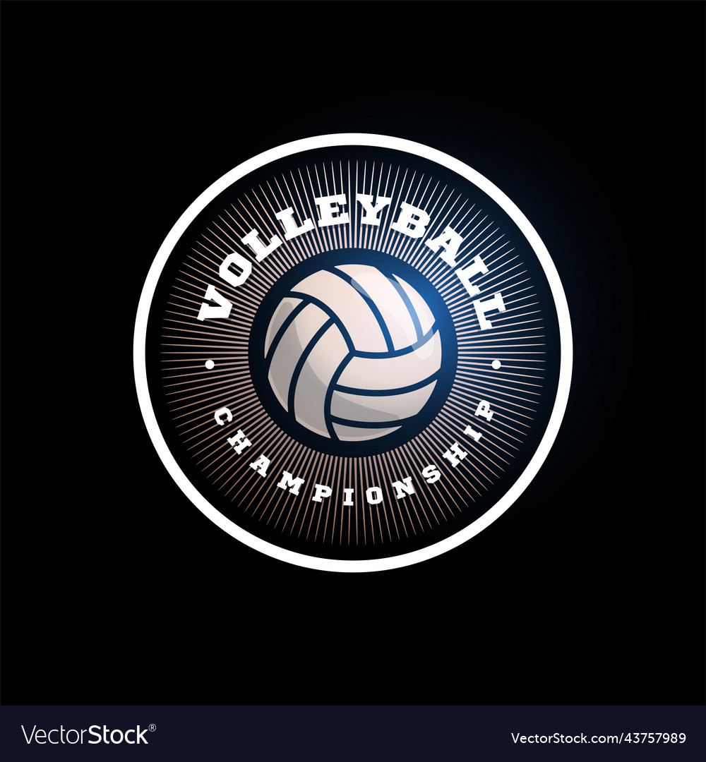 Volleyball circular logo modern professional