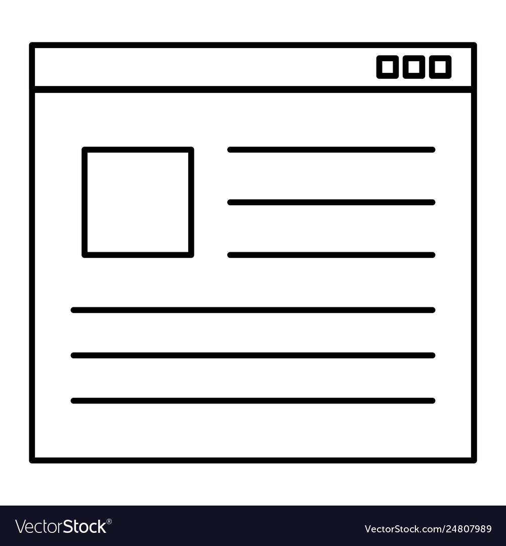 Webpage template windows icon