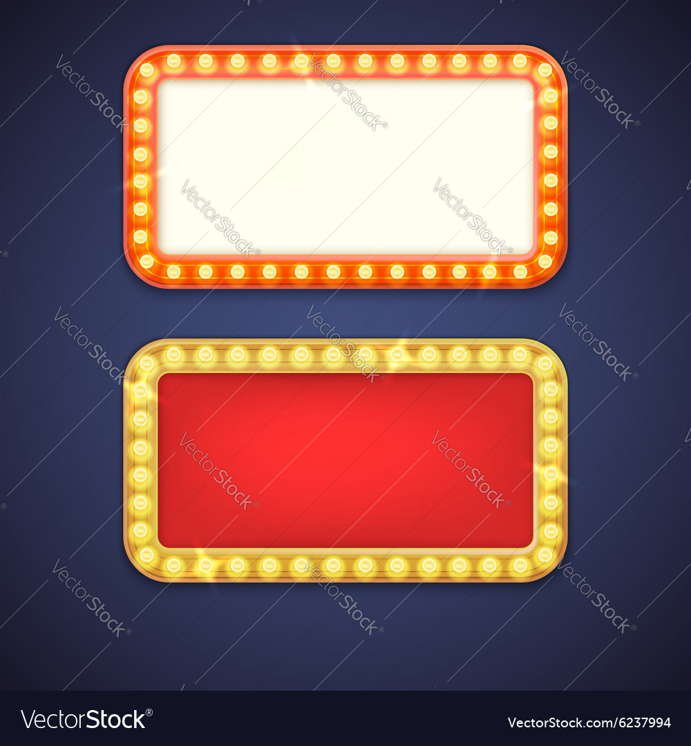 Frame with electric bulbs Royalty Free Vector Image