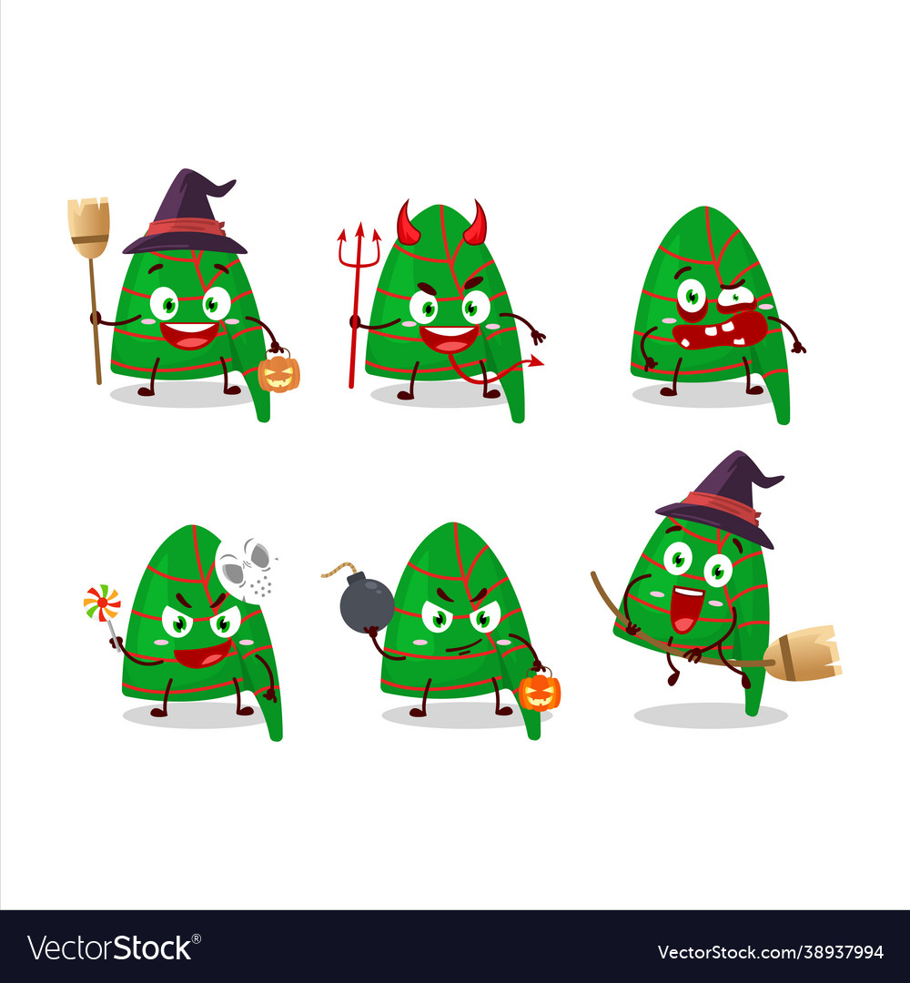 Halloween expression emoticons with cartoon