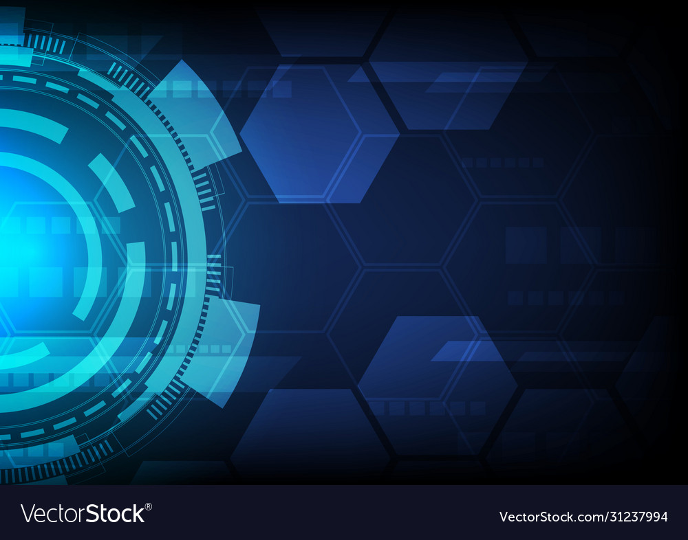 Hi-tech digital data connection system vector image Hi-tech digital data connection system