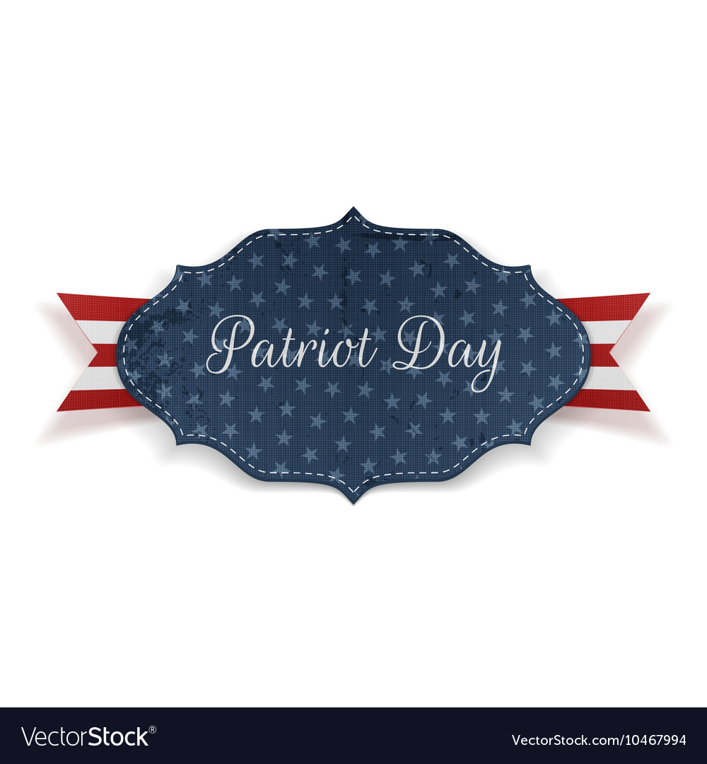 Realistic banner with patriot day text