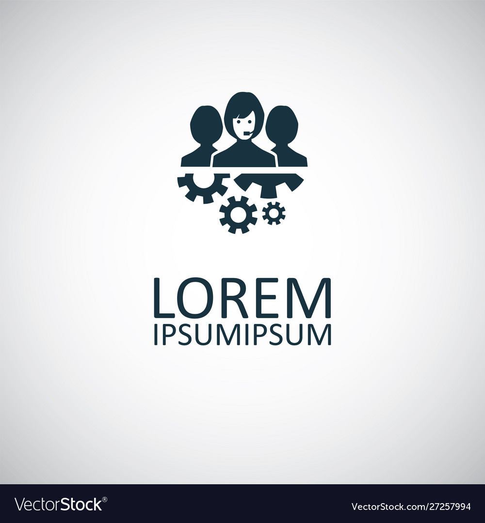 Support team icon for web and ui on white