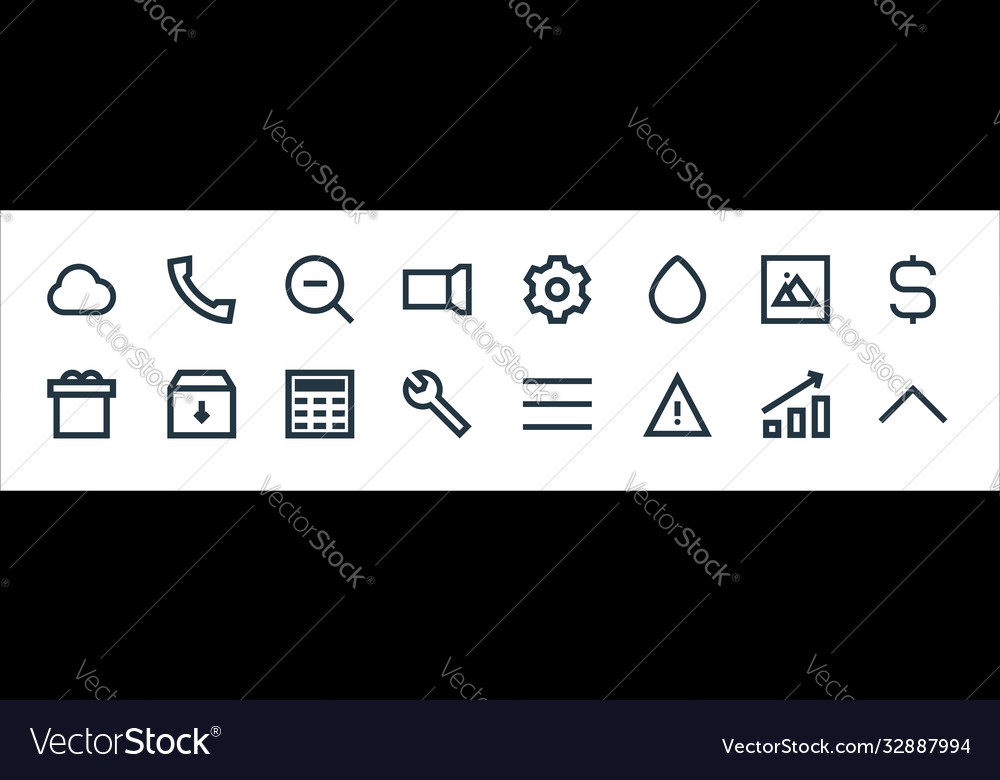 User interface line icons linear set quality