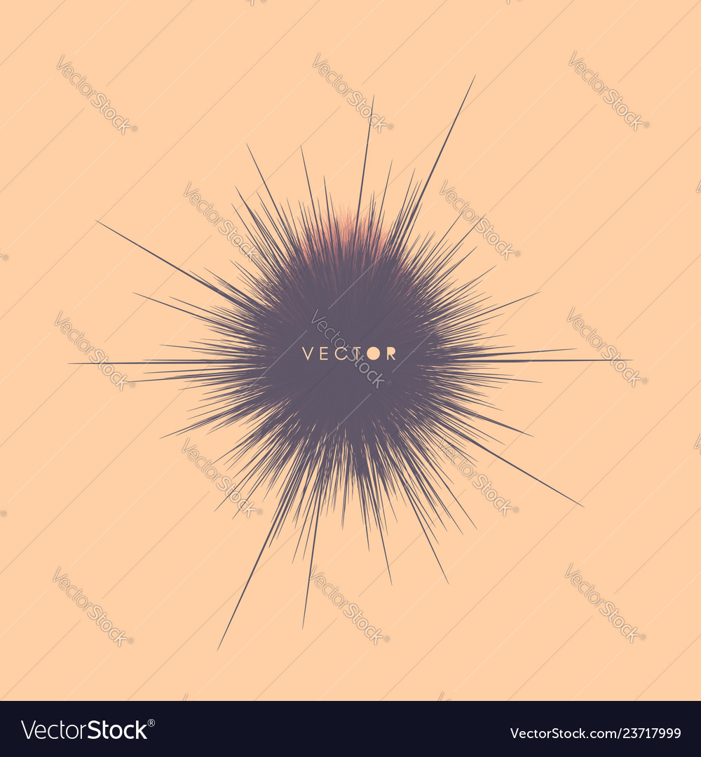 3d abstract element with prickles futuristic vector image 3d abstract element with prickles futuristic