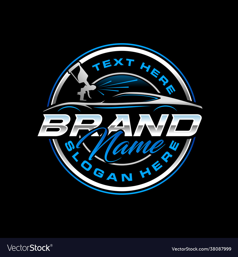 Autopaint logo emblem template vector image Autopaint logo emblem template