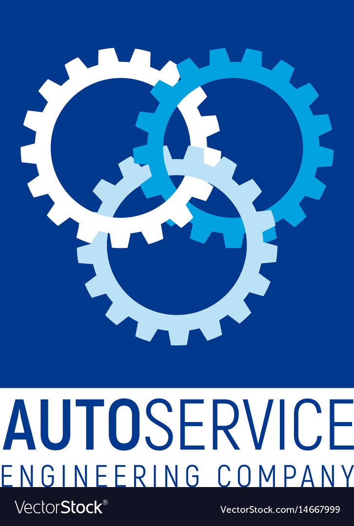 Autoservice logo template with gears