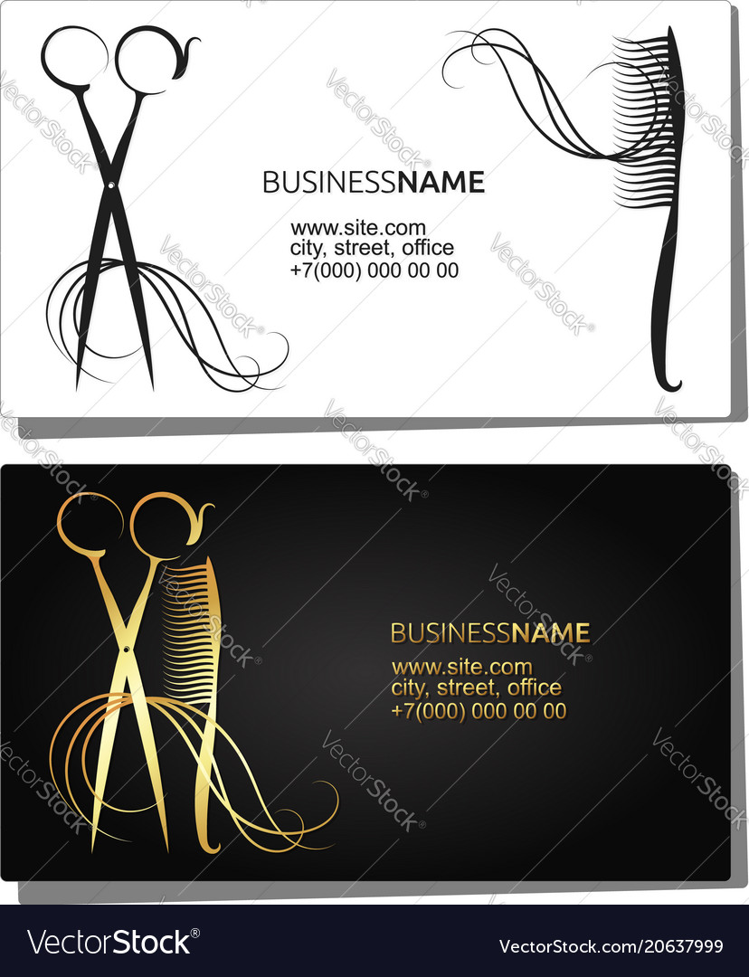 Beauty Salon Business Card Royalty Free Vector Image