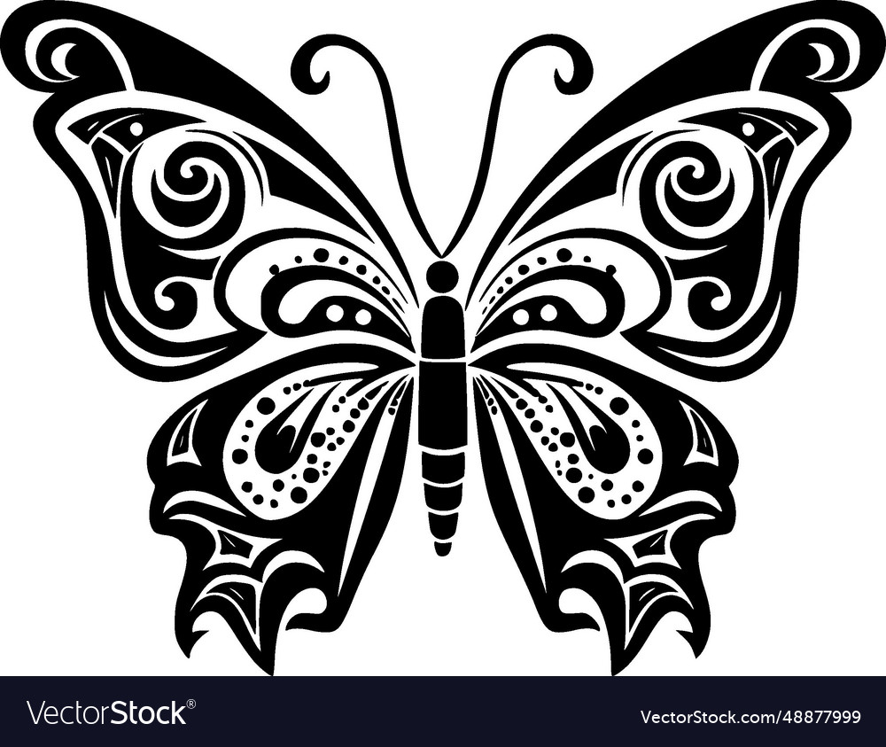 Butterfly - minimalist and simple silhouette Vector Image