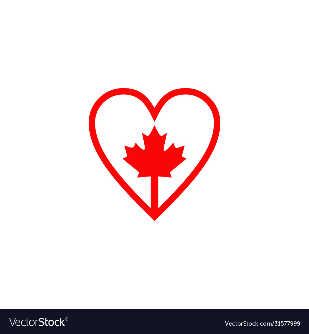 Canada red flag design template Royalty Free Vector Image