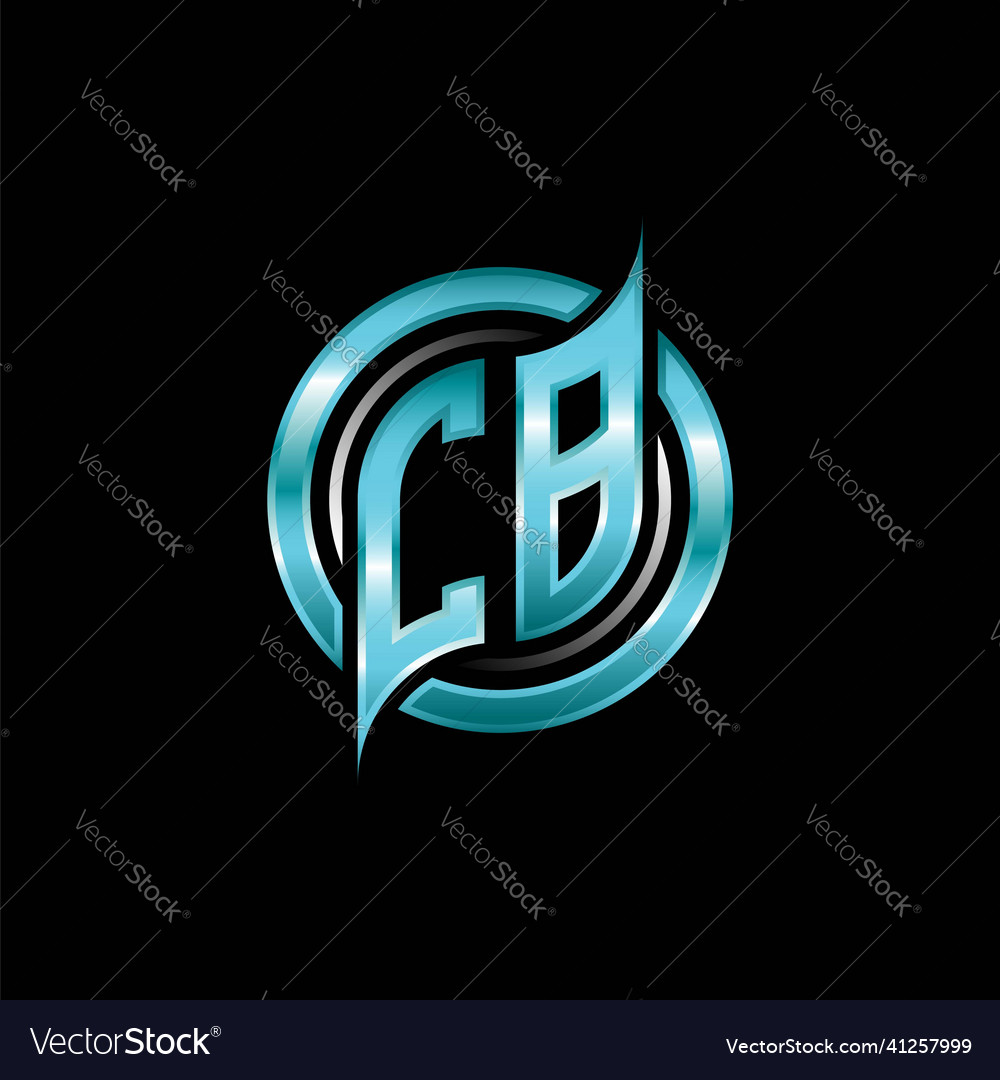 Cb initial monogram logo circle rounded