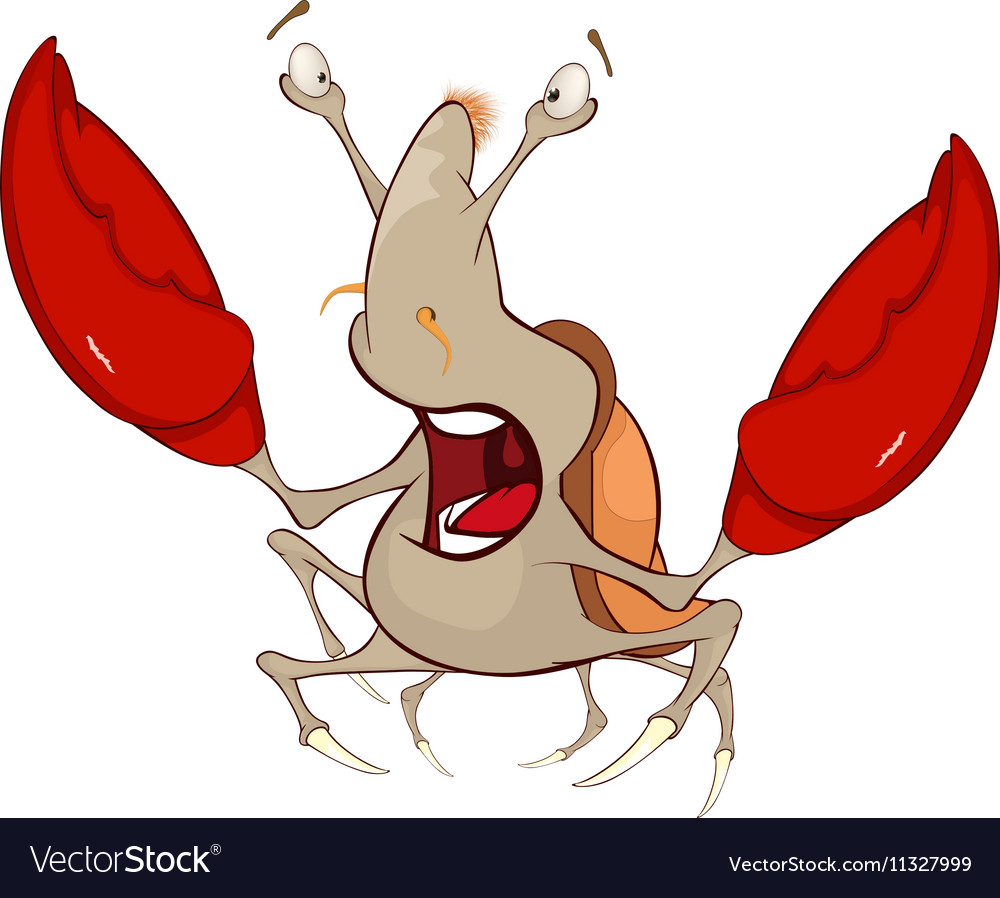 Cute crab cartoon character