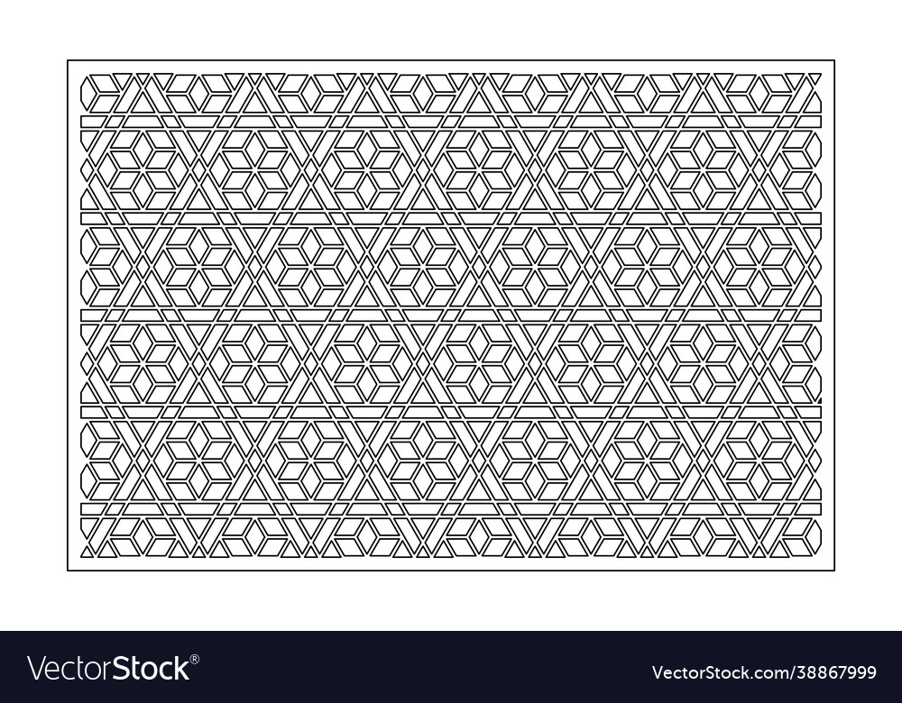 Decorative card for cutting triangular linear Vector Image