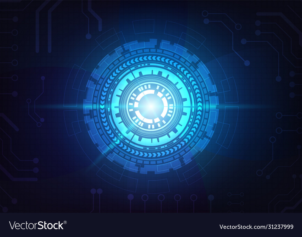 Hi-tech digital data connection system vector image Hi-tech digital data connection system