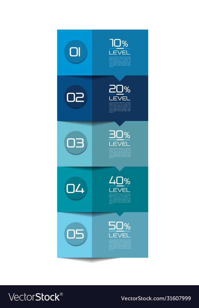 Infographics elements square tab flowchart box vector image Infographics elements square tab flowchart box