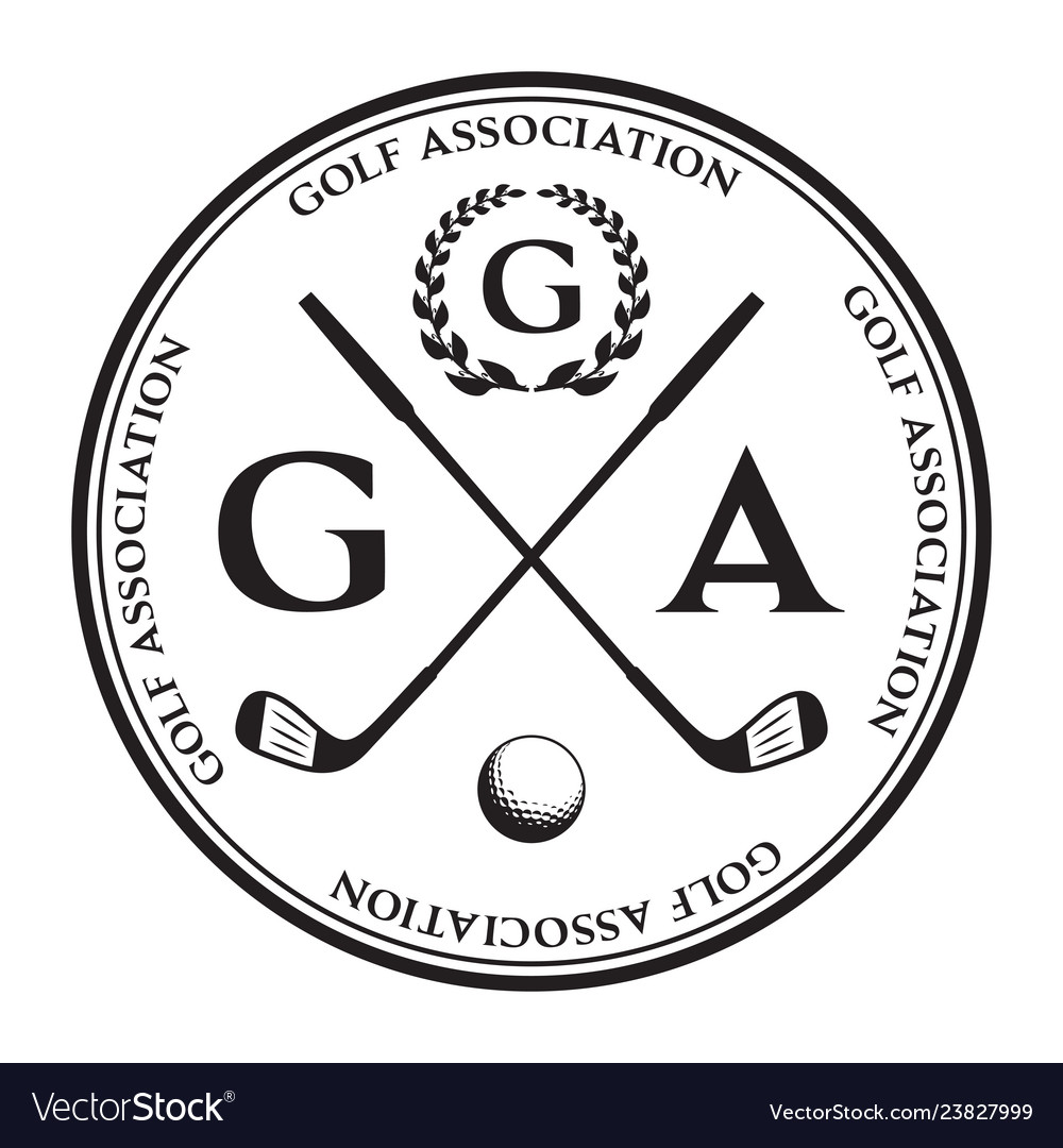 Label of golf logo championship