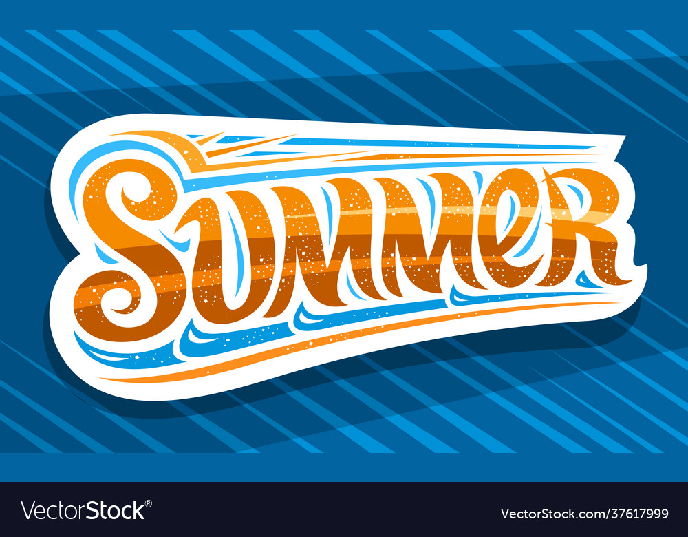 Logo for summer Royalty Free Vector Image - VectorStock