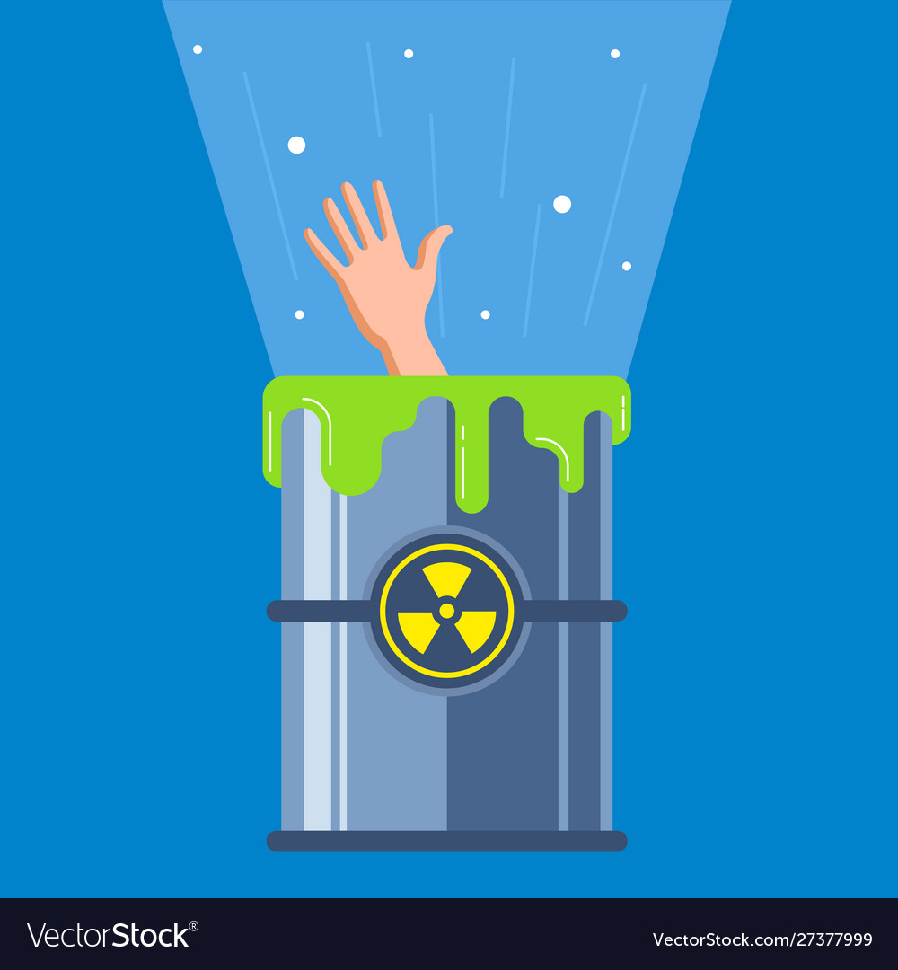 Man fell into a radioactive container