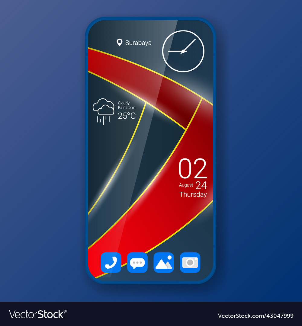 Modern theme user interface realistic smartphone