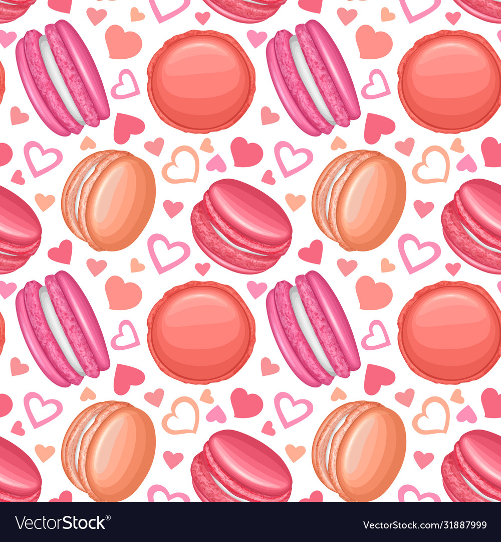 Seamless endless pattern with macaroons