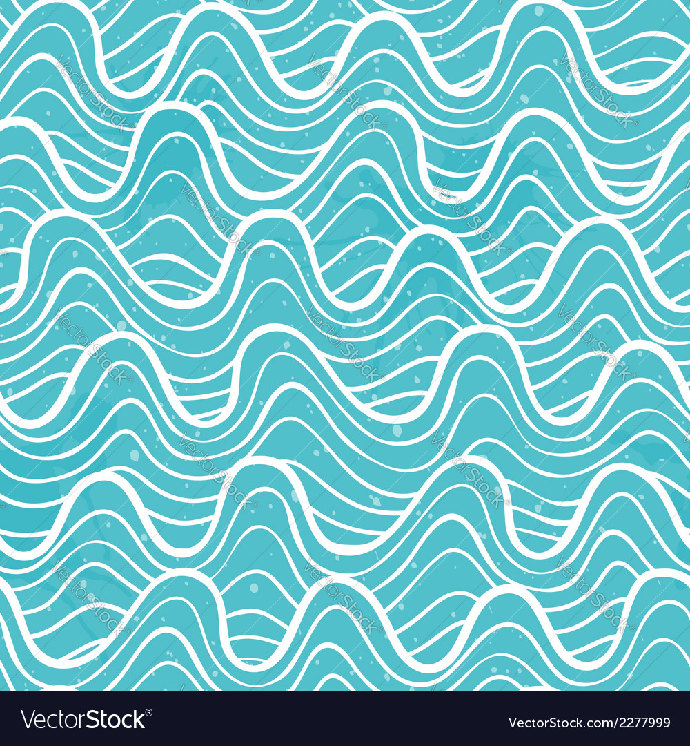 Seamless pattern with ocean waves