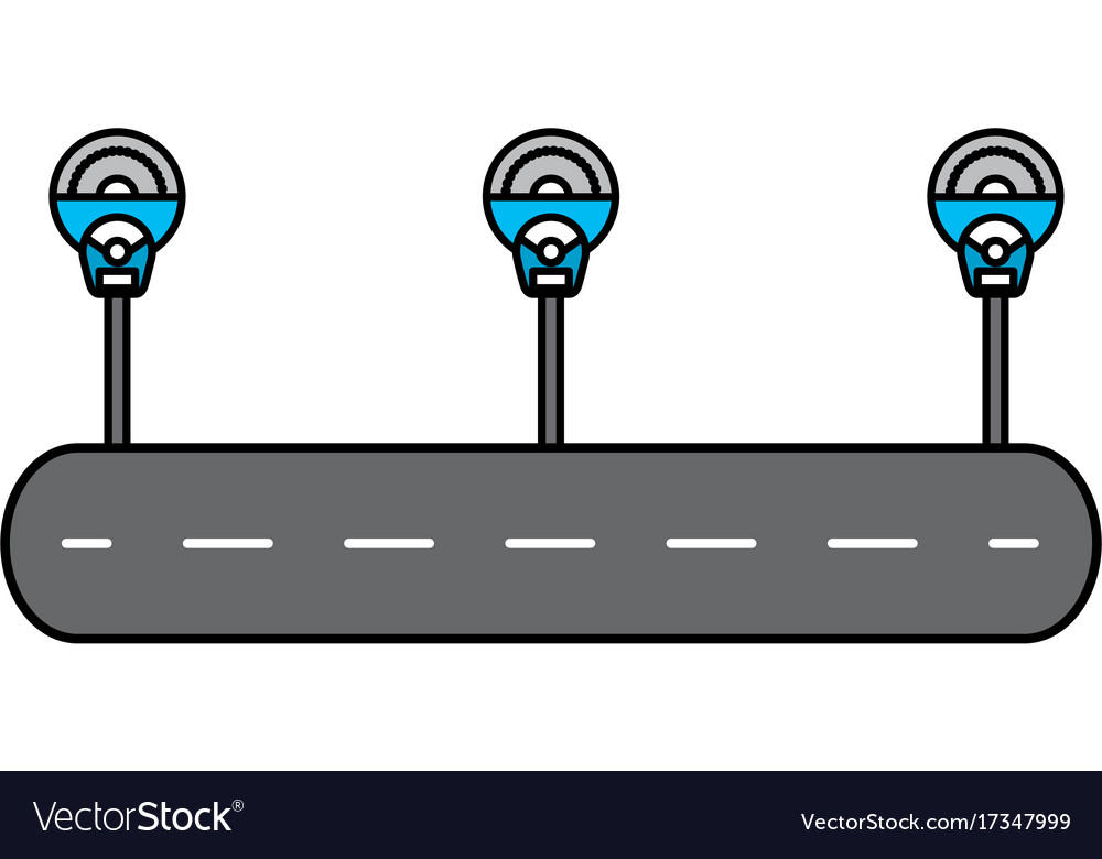 Street parking meters zone traffic equipment