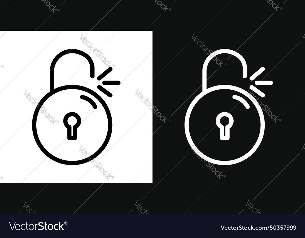 Entsperren Icon-Set padlock logo Symbol in schwarz