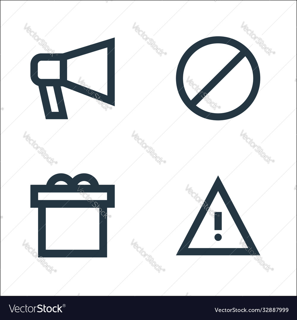 User interface line icons linear set quality Vector Image User interface line icons linear set quality