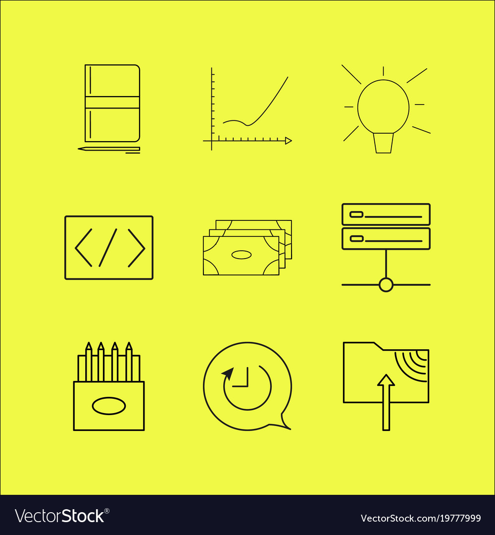 Web linear icon set simple outline icons