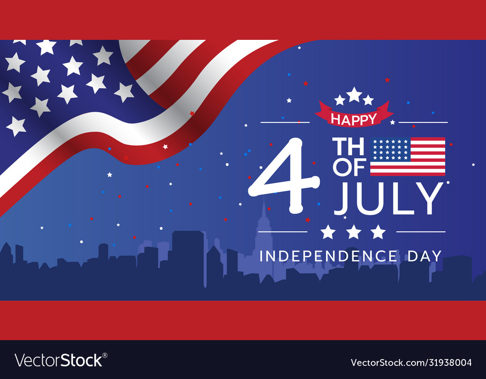 4th july independence day background Royalty Free Vector