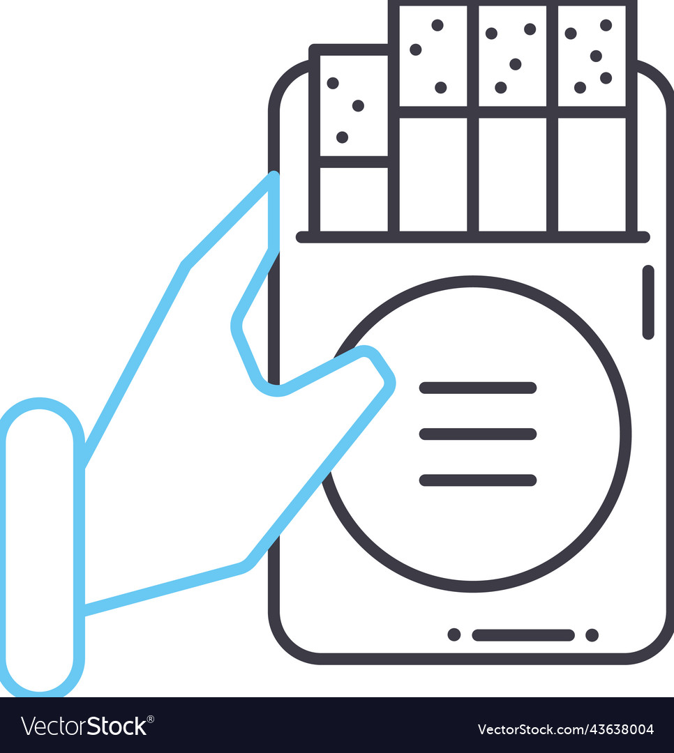 Addiction line icon outline symbol royalty free vector image